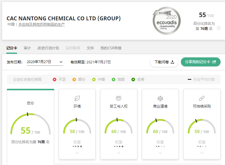 爱游戏ayx在线登录入口国际EcoVadis评估获得优异成绩 摘取银牌！